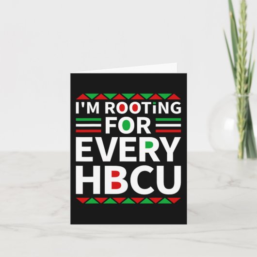 Hbcu Black History Pride Historische Zwarte Colleg Kaart (Voorkant)