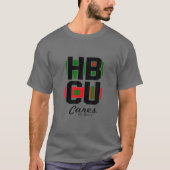 HBCU Cares College, University Afstuderen Gift Bla T-shirt (Voorkant)