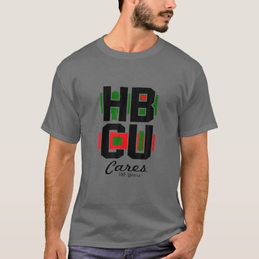 HBCU Cares College, University Afstuderen Gift Bla T-shirt (Voorkant)
