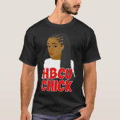 HBCU Chick Red and White Braids Afstudeerder of St T-shirt (Voorkant)