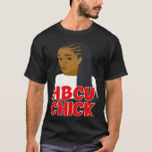 HBCU Chick Red and White Braids Grad or Student T-shirt (Voorkant)