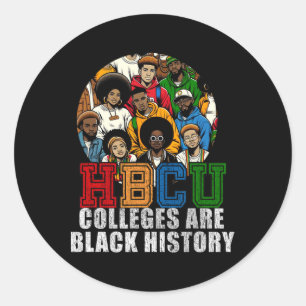 HBCU Colleges zijn Black History Month Ronde Sticker