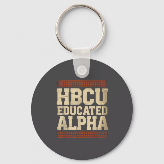 Hbcu Educated Alpha Historical Black College Alumn Sleutelhanger (Voorkant)