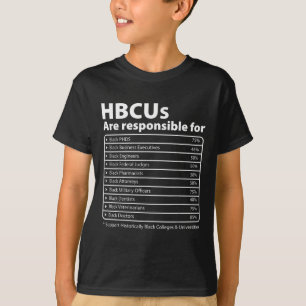 HBCU Feiten Melanin College Opgeleide Zwarte Gesch T-shirt