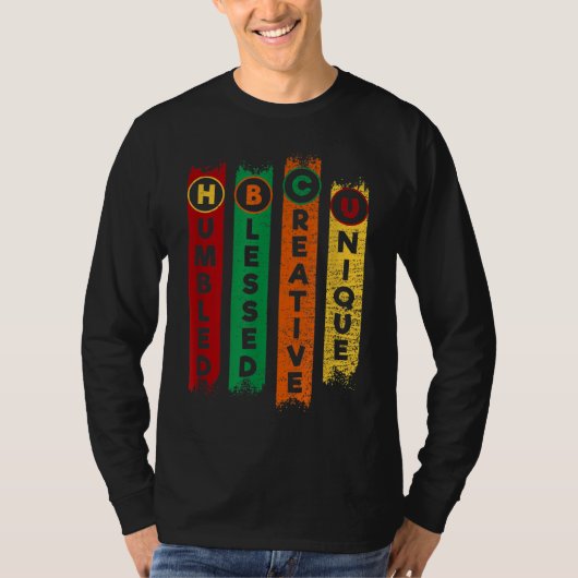 HBCU - Geloofd, creatief uniek zwart college T-shirt (Voorkant)