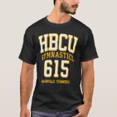 HBCU Gymnastics 615 Area Code Nashville TN T-shirt (Voorkant)