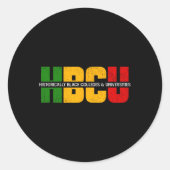 HBCU Historisch Black Colleges Universities Afstud Ronde Sticker (Voorkant)