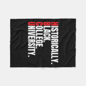 HBCU Historisch Zwart College en Universiteit Mann Fleece Deken (Voorkant (Horizontaal))