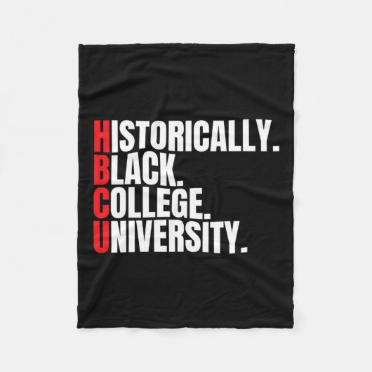 HBCU Historisch Zwart College en Universiteit Mann Fleece Deken (Voorkant)