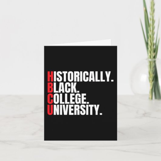 HBCU Historisch Zwart College en Universiteit Mann Kaart (Voorkant)