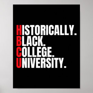 HBCU Historisch Zwart College en Universiteit Mann Poster