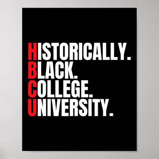 HBCU Historisch Zwart College en Universiteit Mann Poster (Voorkant)