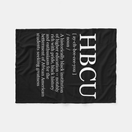 HBCU Hogescholen en Universiteiten Black History M Fleece Deken (Voorkant (Horizontaal))