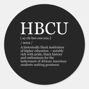 HBCU-hogescholen en -universiteiten Black History  Ronde Sticker