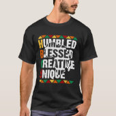 HBCU Humbled Blessed Creative Unique Afro College T-shirt (Voorkant)