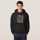 HBCU Humbled Blessed Creative Unique Historical Af Hoodie (Voorkant volledig)