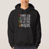 HBCU Humbled Blessed Creative Unique Historical Af Hoodie (Voorkant)