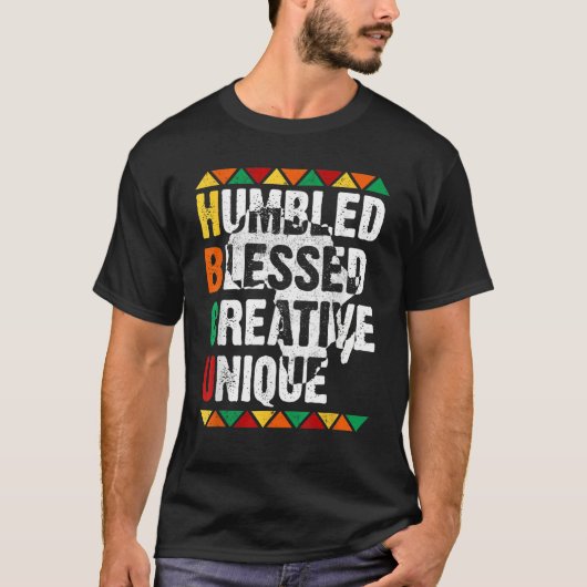 HBCU Humbled Blessed Creative Unique T-Shirt Histo (Voorkant)