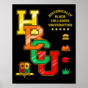 HBCU Kleding Historisch Black Colleges Universitei Poster