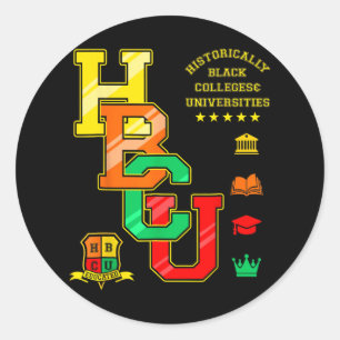 HBCU Kleding Historisch Black Colleges Universitei Ronde Sticker