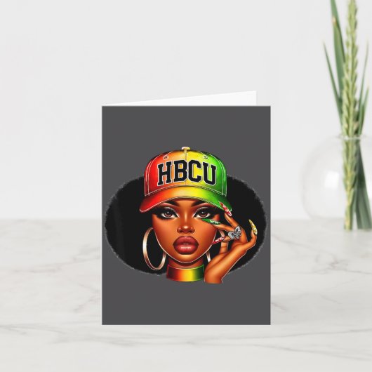 Hbcu Melanin Afro Black Women African Black Histor Kaart (Voorkant)