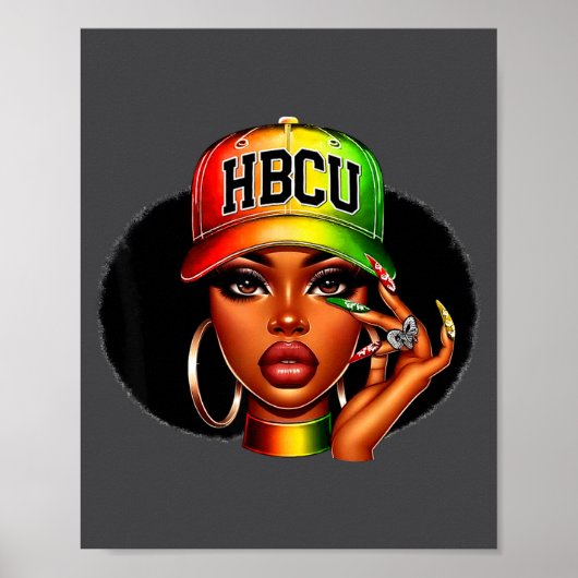 Hbcu Melanin Afro Black Women African Black Histor Poster (Voorkant)