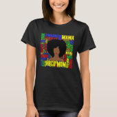 HBCU Mom Mama Afro T-shirt (Voorkant)