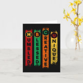 HBCU nederig gezegend creatief uniek zwart college Kaart (Gele Bloem)