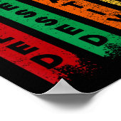 HBCU nederig gezegend creatief uniek zwart college Poster (Hoek)