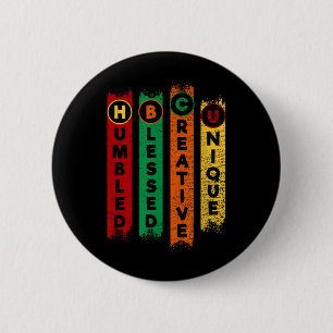 HBCU nederig gezegend creatief uniek zwart college Ronde Button 5,7 Cm