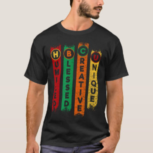 HBCU nederig gezegend creatief uniek zwart college T-shirt