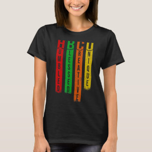 HBCU nederig gezegend creatief uniek zwart college T-shirt