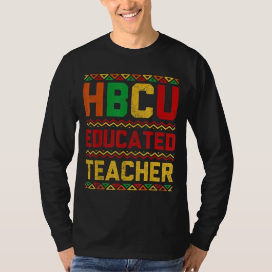 HBCU Onderwezen Afro Historisch zwart been T-shirt (Voorkant)