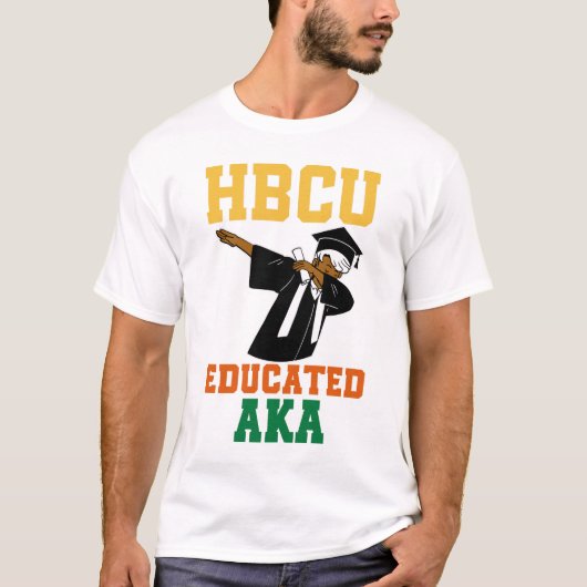 HBCU Onderwezen AKA, Afstuderen Citaat T-shirt (Voorkant)