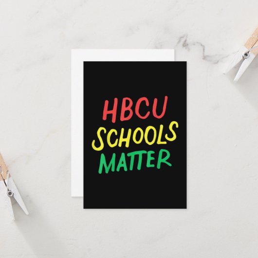 HBCU-scholen Kaart (Voorkant / Achterkant in situ)