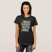 Hbcu Schools Matter Humked Blessed Boy Girl Black T-shirt (Voorkant volledig)