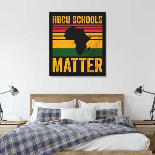 HBCU Schools Matter Shirt Canvas Afdruk (Insitu (Slaapkamer))