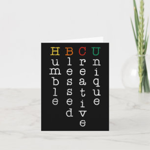 HBCU vernederde gezegende creatieve unieke HBCU-le Kaart