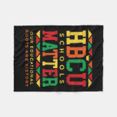 HBCU zwarte universiteit schoolproblemen Afrika Am Fleece Deken (Voorkant (Horizontaal))