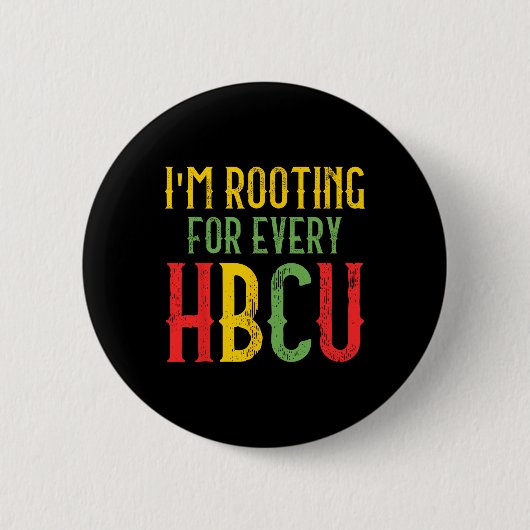 Hbcus Black History Month ik steun elke Hbc Ronde Button 5,7 Cm (Voorkant)