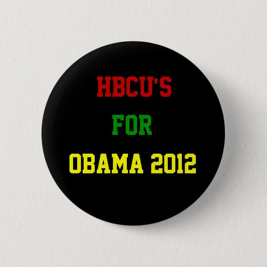 HBCU's voor Obama Ronde Button 5,7 Cm (Voorkant)