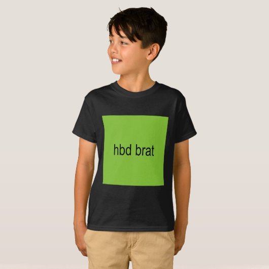 Hbd Brat Birthday Green Funny Meme Gen Z Adult You T-shirt (Voorkant volledig)