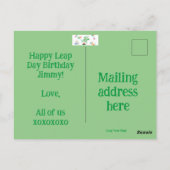 HBD Frog Lily Pad Cake Balloons Petten Ontwerp Briefkaart (Achterkant)