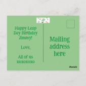 HBD Kikker Lelblad Cake Ballonnen Hats Ontwerp Briefkaart (Achterkant)