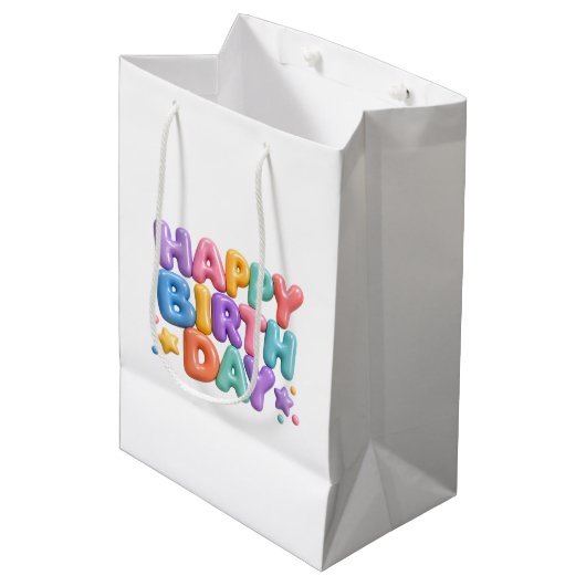 HBD MEDIUM CADEAUZAKJE (Voorkant Gekanteld)