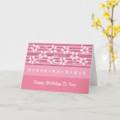 HBD roze bloemen Kaart (Gele Bloem)