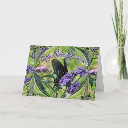 HBday aan dochter-past aan Kaart (Voorkant)