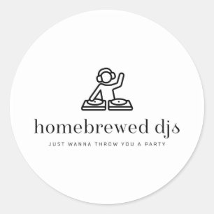 HBDJ-Stickers Ronde Sticker
