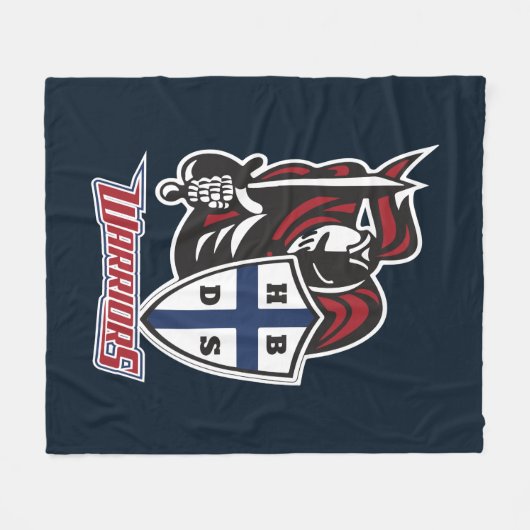 HBDS Warriors Fleece stadiondeken (Voorkant (Horizontaal))