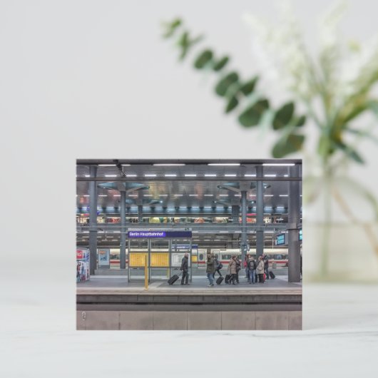 Hbf, Station, Berlijn, Duitsland Briefkaart (Staand voorkant)